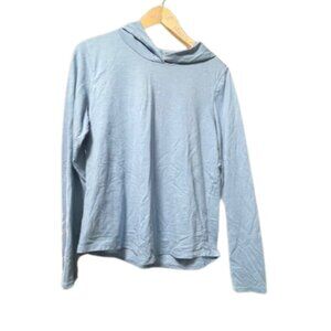 44 Degrees North Women's Blue Athletic Hooded Pullover Sweatshirt Size Large